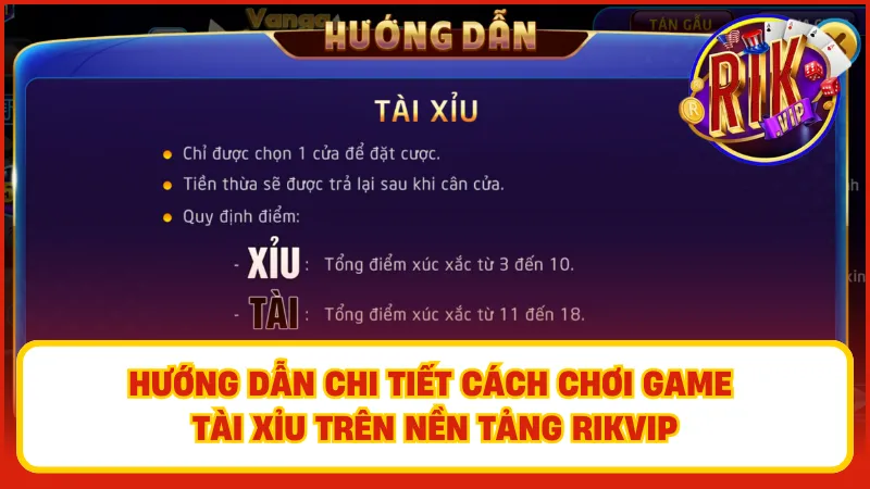 Tài Xỉu Rikvip – Lắc Là Thắng, Cược Là Trúng Tiền Tỉ 4 Chọn game tài xỉu